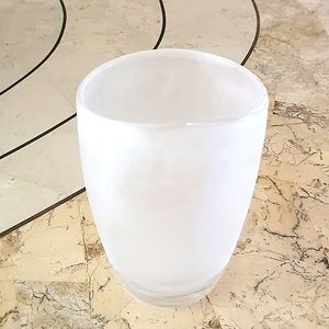KITCHEN CADDY, FROSTED GLASS UTENSIL HOLDER